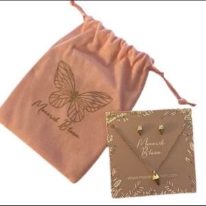 Monarch Bloom Shining bright necklace and earring set. NWT